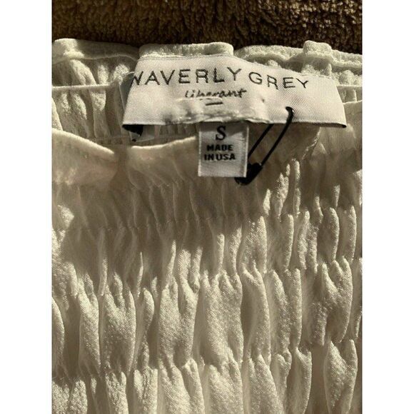 Waverly Gray Womens Solid White Mock Neck Long Sleeve Top Small - Picture 5 of 6